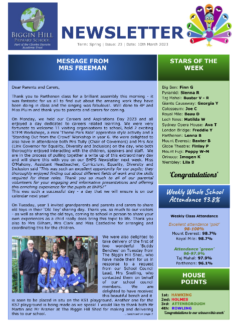 Parent Newsletter 22/23 Issue 23 | Parent Newsletters | Parent Portal